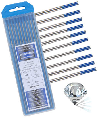 Tungsten welding electrodes - WL20 2% Lanthanated - Blue (Non-Radioactive)
